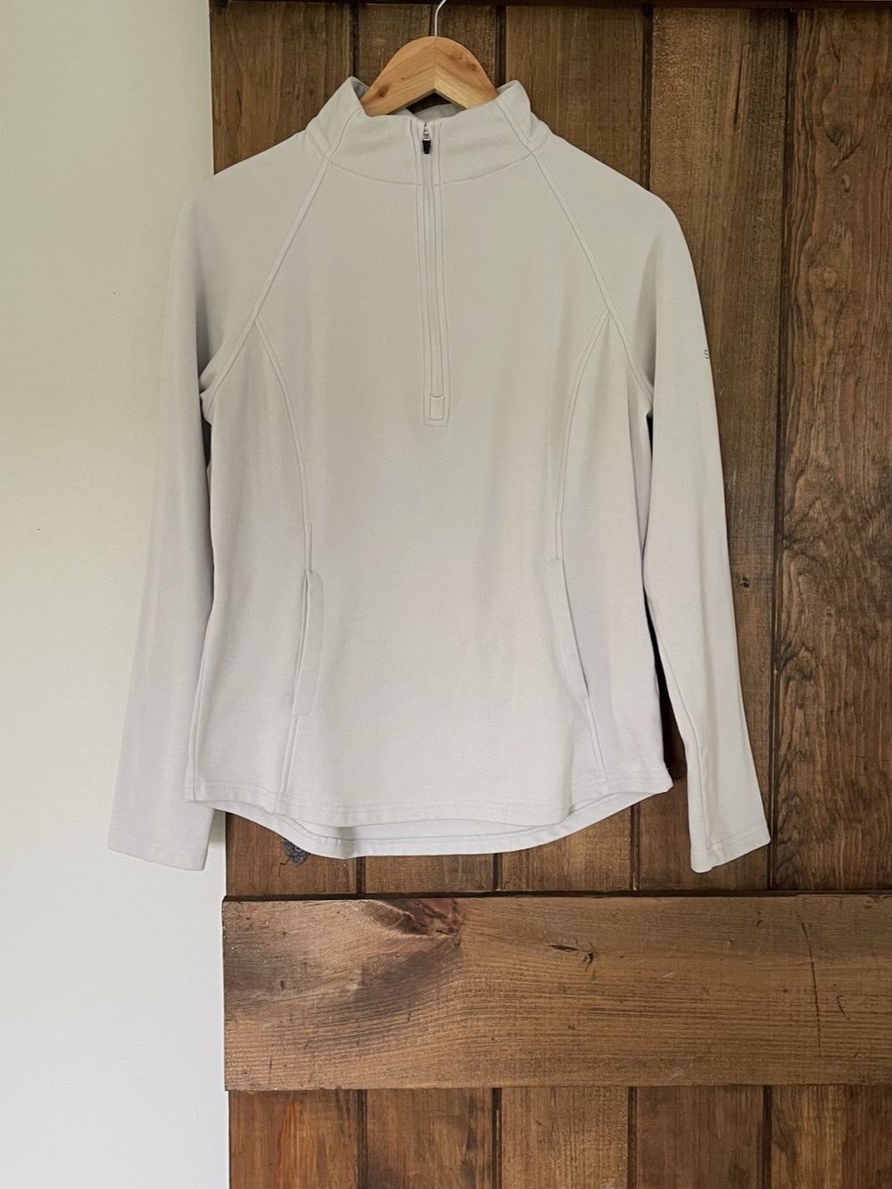 Sypder 3/4 Zip Popover Brushed Fleece Stretch Performance Top Med Sporty Gym